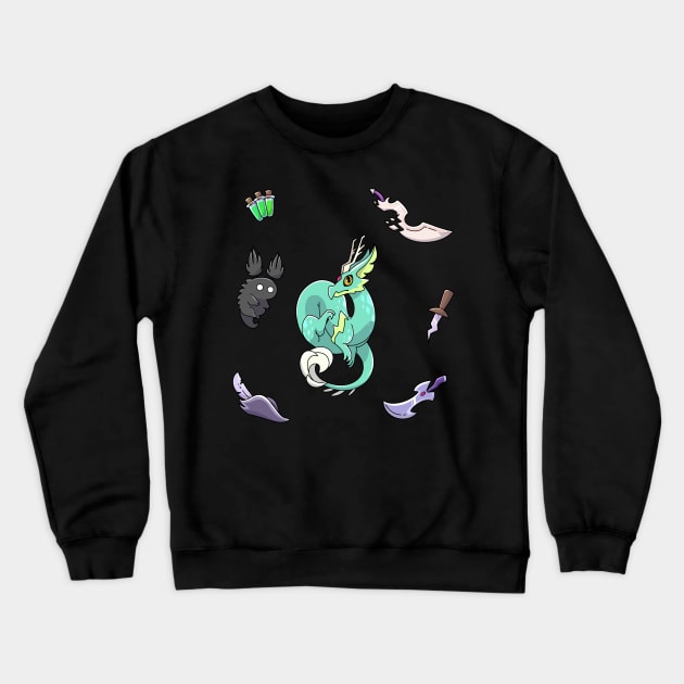 fer.al Dragon with Shoulder Snatch and Striker items Crewneck Sweatshirt by ziodynes098